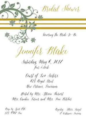 LEAFY BRANCH CUSTOM INVITATION
