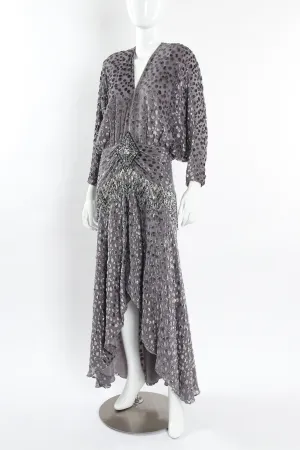 Polka Dot Beaded Silk Dress